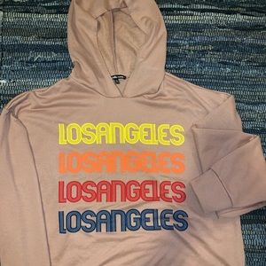 Charlotte Russe Cropped “LA” Hoodie